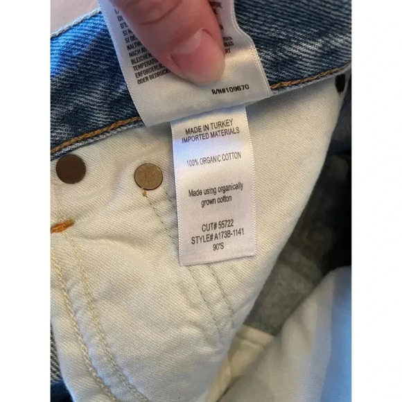 AGOLDE 90s Crop Distressed Jean Light Wash Size 27 - Picture 12 of 12